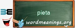 WordMeaning blackboard for pieta